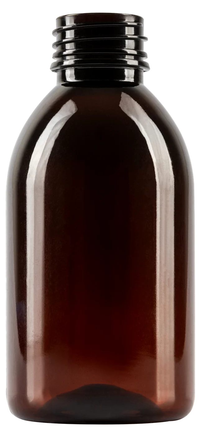 Amber PET bottle, 150 ml