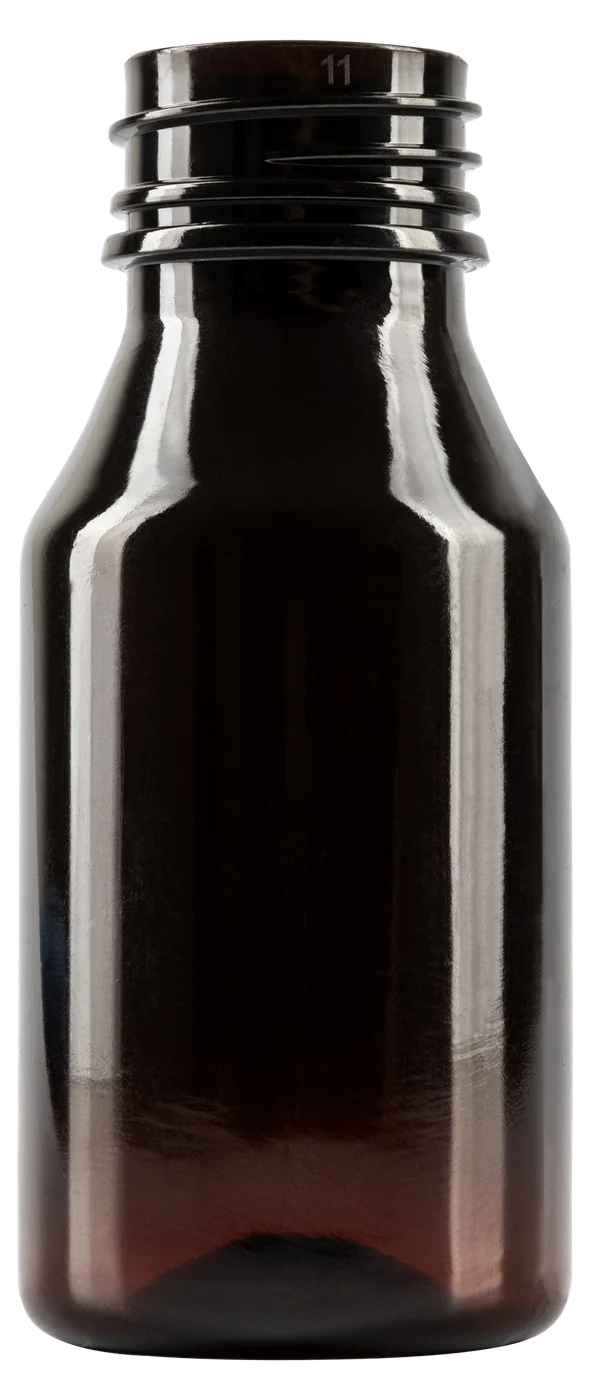Amber PET bottle, 60 ml